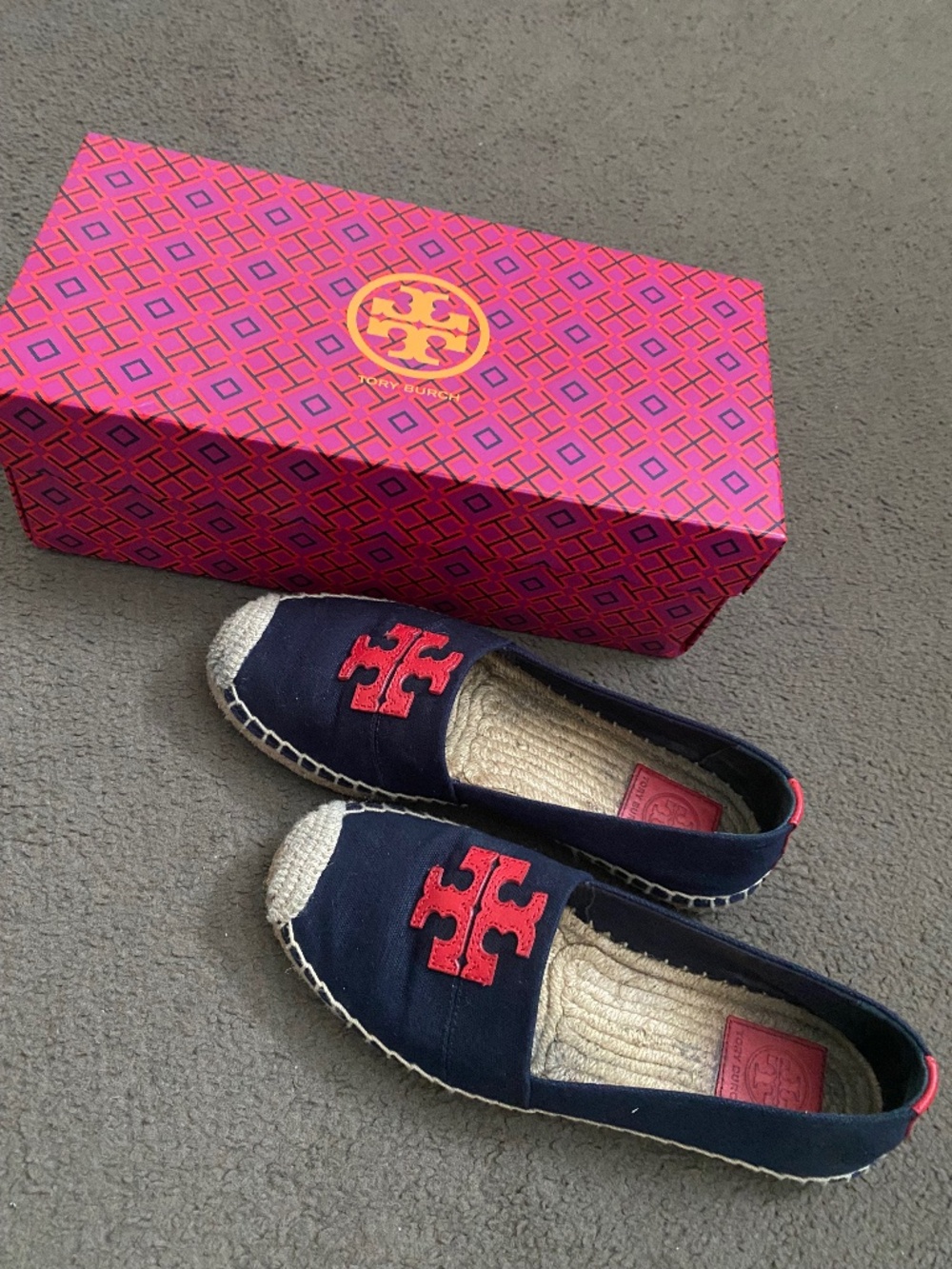 TORY BURCH SPADRILLE NAVY BLUE